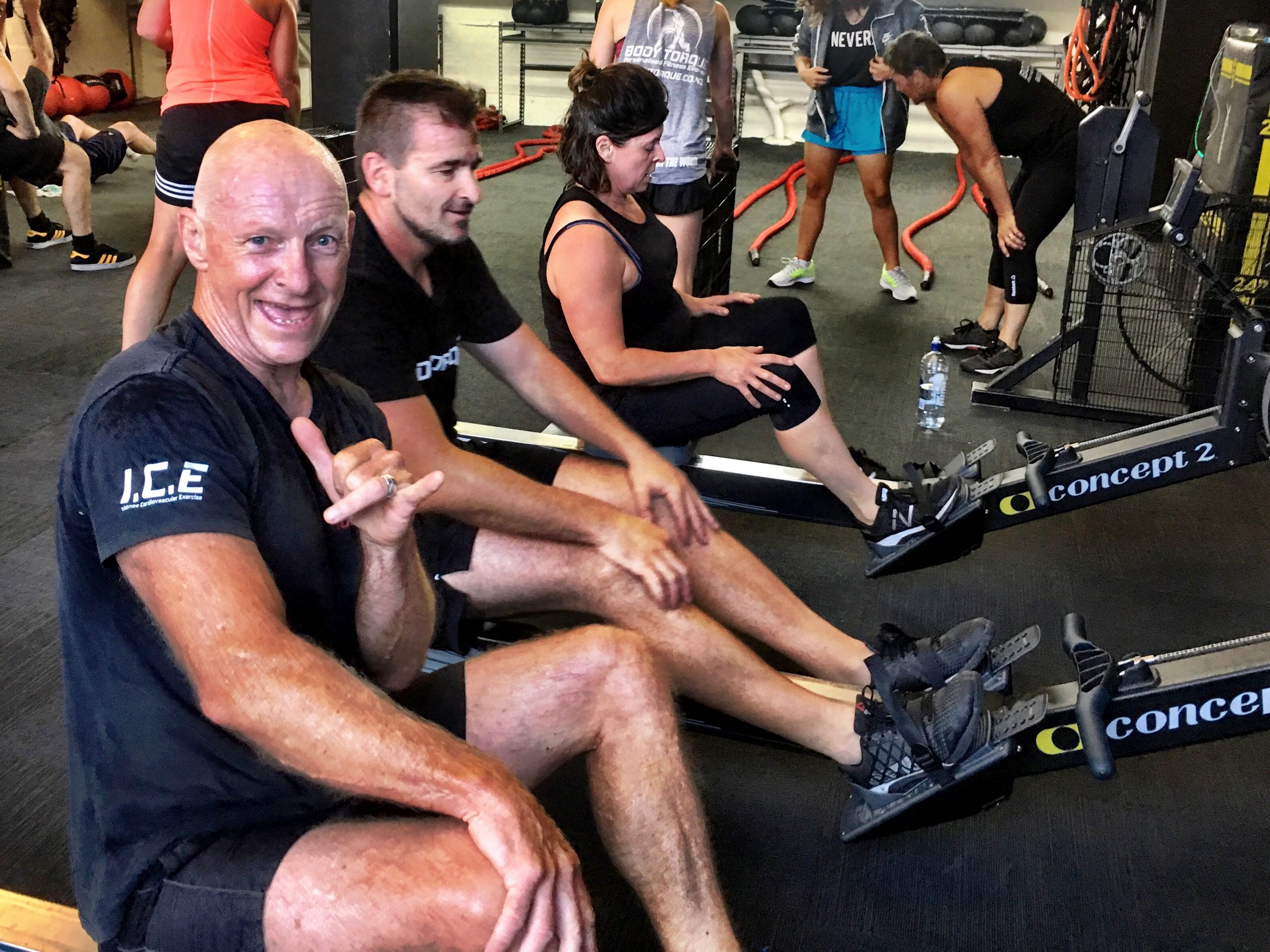 Group of middle-aged men and women training together at Body Torque Gym in Newmarket, Auckland.